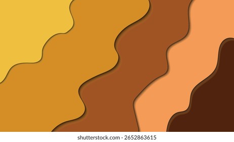 Abstract Curved Paper Cut Background