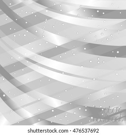 Abstract Curved Pattern. Black and White Texture Structure. Vector Illustration