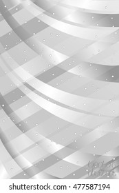 Abstract Curved Pattern. Black and White Texture Structure. Vector Illustration