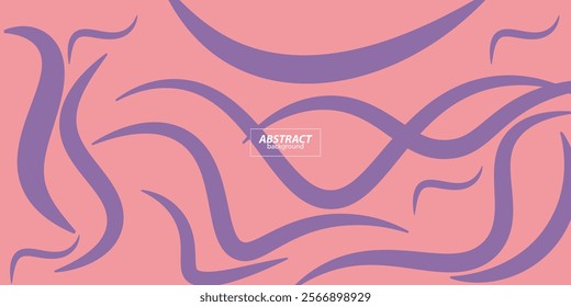 Abstract curved purple background with wavy fluid shapes and shadows. Colorful design. Cool and modern concept. Vector Eps10