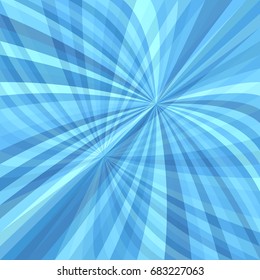 Abstract curved ray burst background - vector graphic from curves in light blue tones with opacity effect