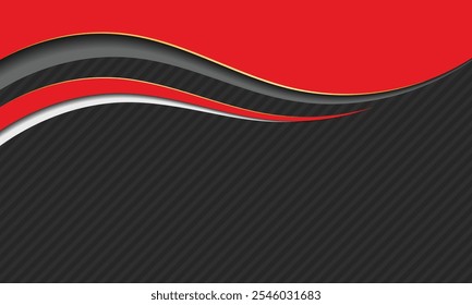 Abstractas borde rojo curvado en blanco de fondo elegante