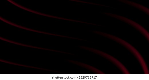 Abstract curved red shape on red background with lighting effect and copy space for text. Luxury design style. Vector illustration