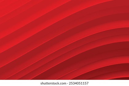 Forma roja curva Abstractas en fondo rojo con efecto de iluminación, estilo de diseño de lujo. 