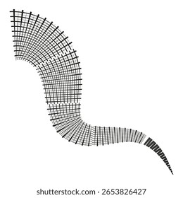 Forme incurvée Abstrait. Ligne d'enroulement dynamique. Image vectorielle de flux organique. Élément moderne lisse. EPS10.