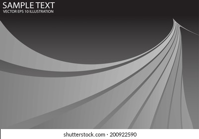 Abstract curved space background illustration - Space curved  modern vector design  template