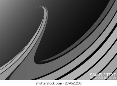 Abstract curved space design background template - Vector space design background illustration