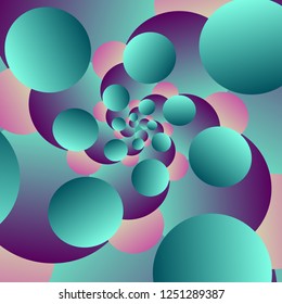 Abstract Curved Spiral Background. 