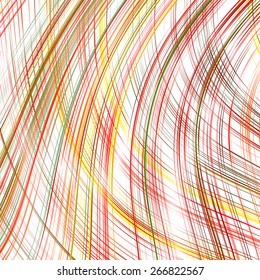Abstract curved stripes color line art vector background