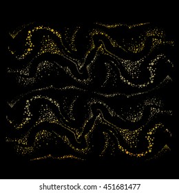 Abstract curved texture. Pattern of waves, splashes, leather prints, irregular curves. Vector Illustration