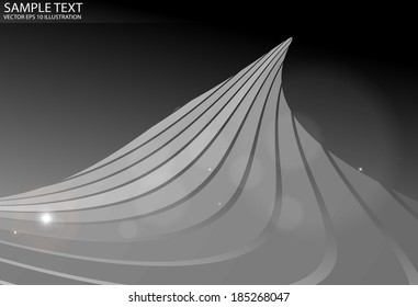 Abstract curved vector background illustration - Abstract space vector background illustration