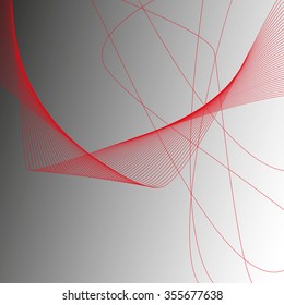 Abstract curved vector lines background
