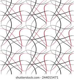 Abstract curved vector seamless background