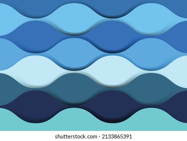 Abstrakte Wellenvorlage für Ihr Design. Vektorgrafik mit Kurven. Wavy-Paper-Schnitthintergrund.
