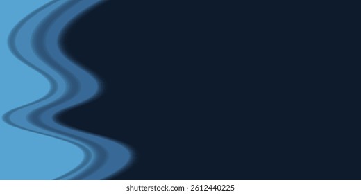 Abstract curved wave template for your design. Vector illustration with curves lines