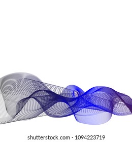 Abstract curved waves on white background. Used gradient tool and clipping mask.