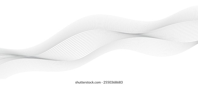 Abstract curved wavy line, smooth stripe.