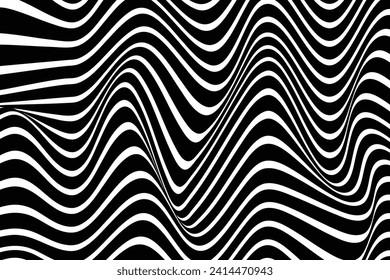 Abstract curved wavy lines pattern vector illustration.