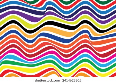 Abstract curved wavy lines pattern vector illustration.