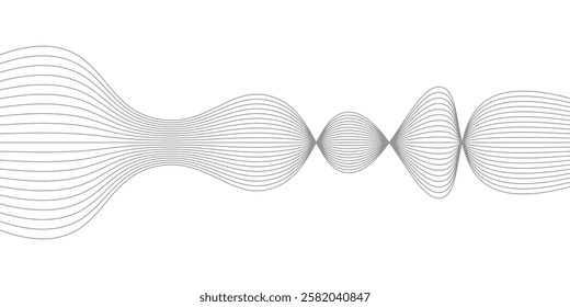 abstract Curved wavy lines tech futuristic motion background technology line stripe isolated science digital flowing black line