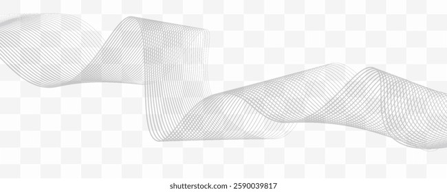 abstract Curved wavy lines tech futuristic motion background technology line stripe isolated science digital flowing black line, . abstract grey and white technology blend smooth wave lines.