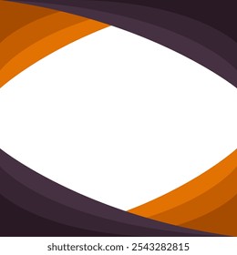 Abstract curved web banner design. Purple orange header and footer illustration template background