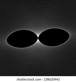 Abstract Curved Wire Lines Background Vector 05