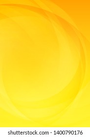Fundo amarelo curvo abstrato. Vetor Eps10
