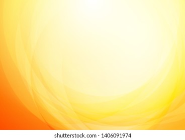 Abstract curved yellow orange background. Vector Eps10