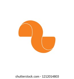 abstract curves 3d flat logo vector