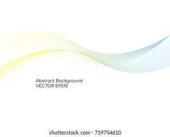 Abstract curves background with colorful smooth curves wave lines on white background for banner template or background