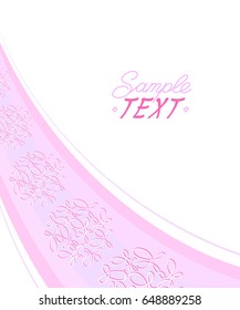Abstract curves background lines with texture circles.Space for text.Vector illustration. Flat .