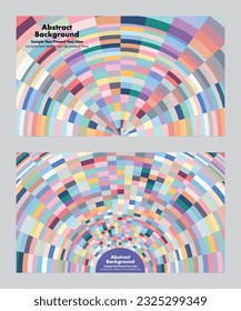 Abstract curves background, vector geometric graphic design, pastel colors, modern rainbow, mosaic, tunnel shapes, cover website wallpaper backdrop banners business cards, puzzles, layout templates 