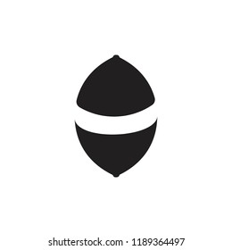 abstract curves cutted object logo vector