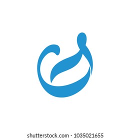 abstract curves design logo vector