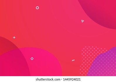 Abstract curves gradient flat design vector background
