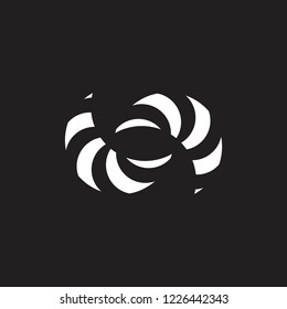 abstract curves hypnotic pattern simple logo vector