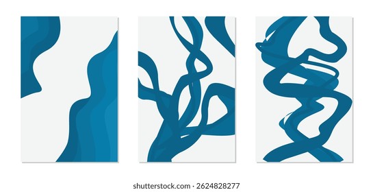 abstract curves line poster icon wall art design