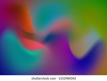 Abstract Curves and Lines. Creative Neon Pink, Blue, Violet Background. Light Template for Cover, Poster, Banner, Greeting Card. Minimal Watercolor Layout. Modern Digital Pattern with Fluid Shapes.