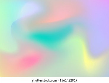 Abstract Curves and Lines. Creative Neon Pink, Blue, Violet Background. Light Template for Cover, Poster, Banner, Greeting Card. Minimal Watercolor Layout. Modern Digital Pattern with Fluid Shapes.