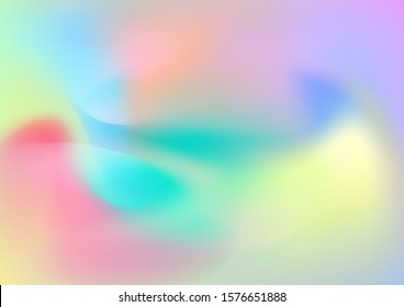 Abstract Curves and Lines. Creative Neon Pink, Blue, Violet Background. Light Template for Cover, Poster, Banner, Greeting Card. Modern Digital Pattern with Fluid Shapes. Minimal Watercolor Layout.