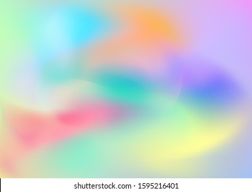 Abstract Curves and Lines. Creative Neon Pink, Blue, Violet Background. Light Template for Cover, Poster, Banner, Greeting Card. Minimal Watercolor Layout. Modern Digital Pattern with Fluid Shapes.
