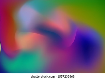 Abstract Curves and Lines. Light Template for Cover, Poster, Banner, Greeting Card. Modern Digital Pattern with Fluid Shapes. Minimal Watercolor Layout. Creative Neon Pink, Blue, Violet Background.