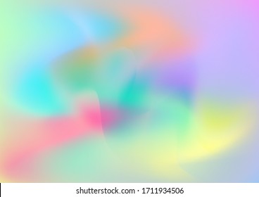 Abstract Curves and Lines. Light Template for Cover, Poster, Banner, Greeting Card. Creative Neon Pink, Blue, Violet Background. Modern Digital Pattern with Fluid Shapes. Minimal Watercolor Layout.