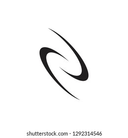 abstract curves motion circle logo vector
