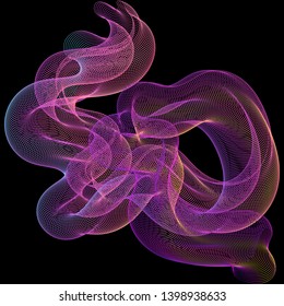 Abstract curves motion trendy background