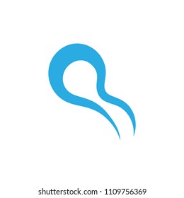 abstract curves object fly up design logo 