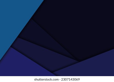 Abstract curves overlapping on dark blue background. Luxurious and elegant design. Vector illustration