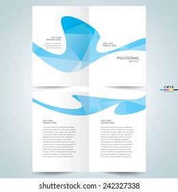 abstract curves polygons brochure design template booklet