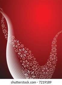 Abstract curves with snowflakes